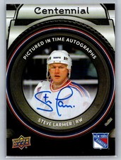 2025-26 UD Rangers Centennial #PIT-SL Steve Larmer Pictured In Time Autographs