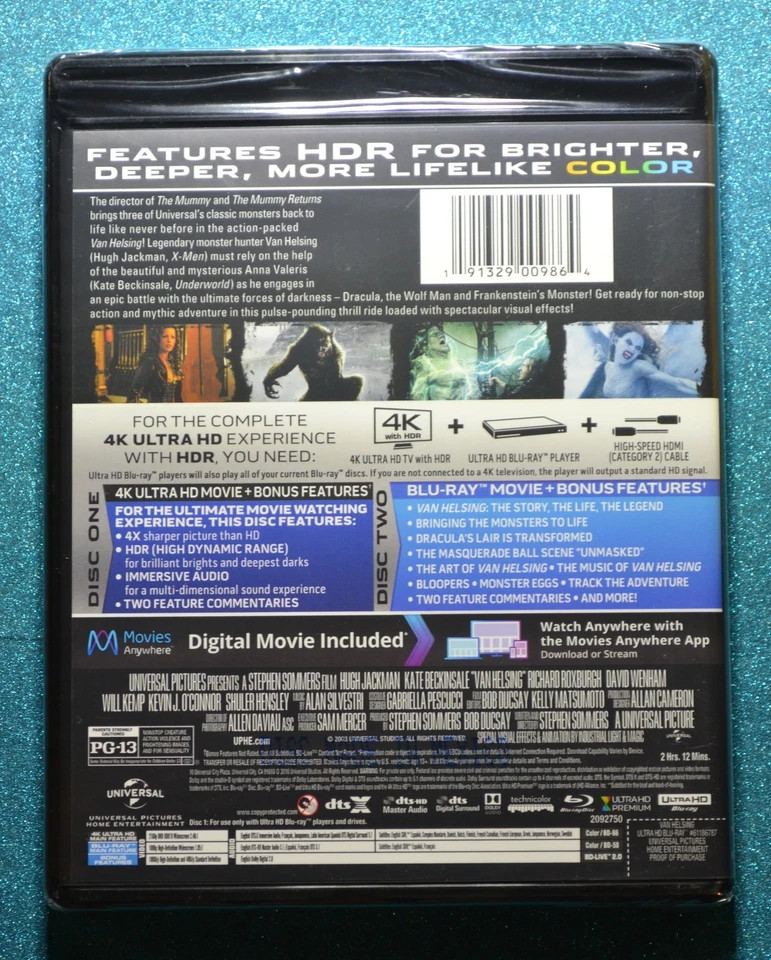 New US Edition Van Helsing 4K + Blu-ray - Image 3 of 4