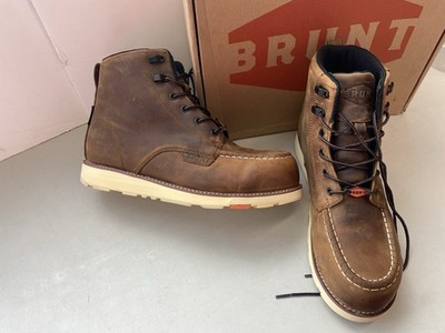 Brunt Marin Work Boot Brown Waterproof Leather Men Size 12 New