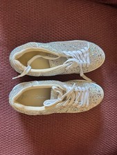 Betsey Johnson Sydney Rhinestone sneaker size 7M. Never worn. White w/rhinestone