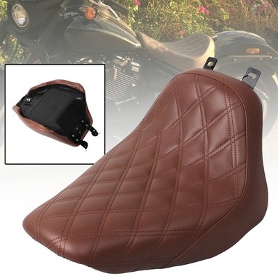 Diamond Brown Solo Driver Seat Fit For Harley Softail Deluxe FLSTN/EFI FLSTNI