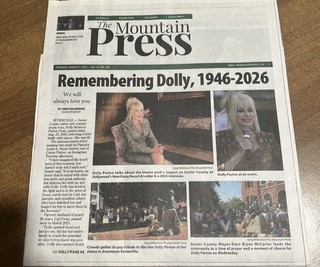 Dolly Parton Hometown Newspaper Tribute Mountain Press Sevier County Tennessee