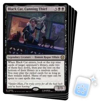 BLACK CAT, CUNNING THIEF X4 Marvel's Spider-man SPM Magic MTG MINT CARD