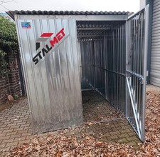 Blechgarage 3x5m 2te Wahl Pultdach Metallgarage Stahlgarage mit Lieferung Aufbau