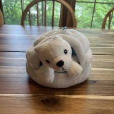 Wild Republic White Polar Bear Plush Stuffed Animal Toy with Igloo Hang Loop