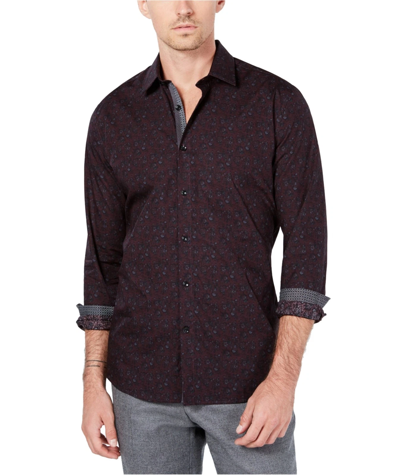 Ryan Seacrest Mens Woven Floral Button Up Shirt
Opens in a new window or tab