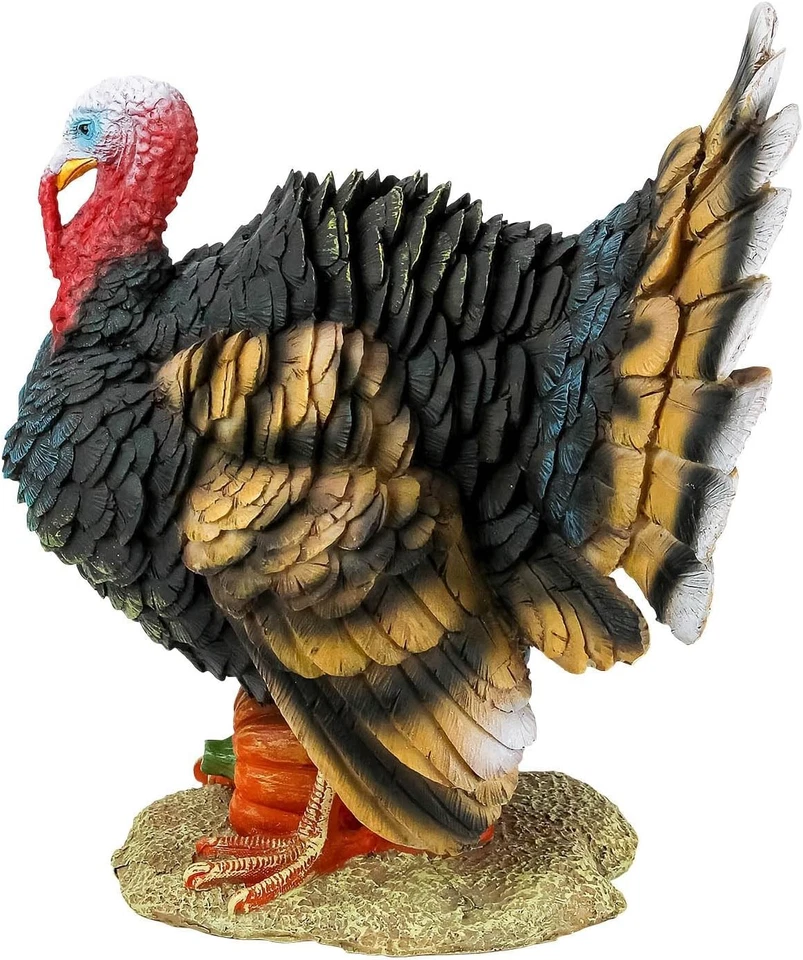 Estatua de pavo norteamericano de diseño Toscano QM2373100, a todo color Foto 3 de 4