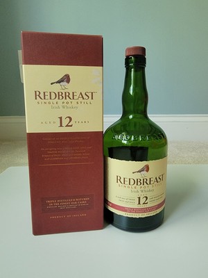 Redbreast 12 Year Single Pot Whiskey Empty 750mL Bottle Box Cork Green Glass Upc