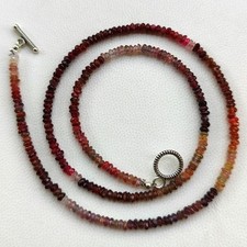 Natural Rainbow Spinel Gems 3.5 mm Size Faceted Rondelle Beads 17.5" Necklace