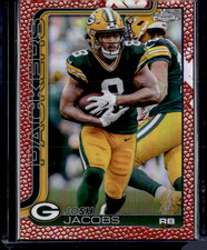 2025 Topps Chrome #110 Josh Jacobs Football Leather Parallel