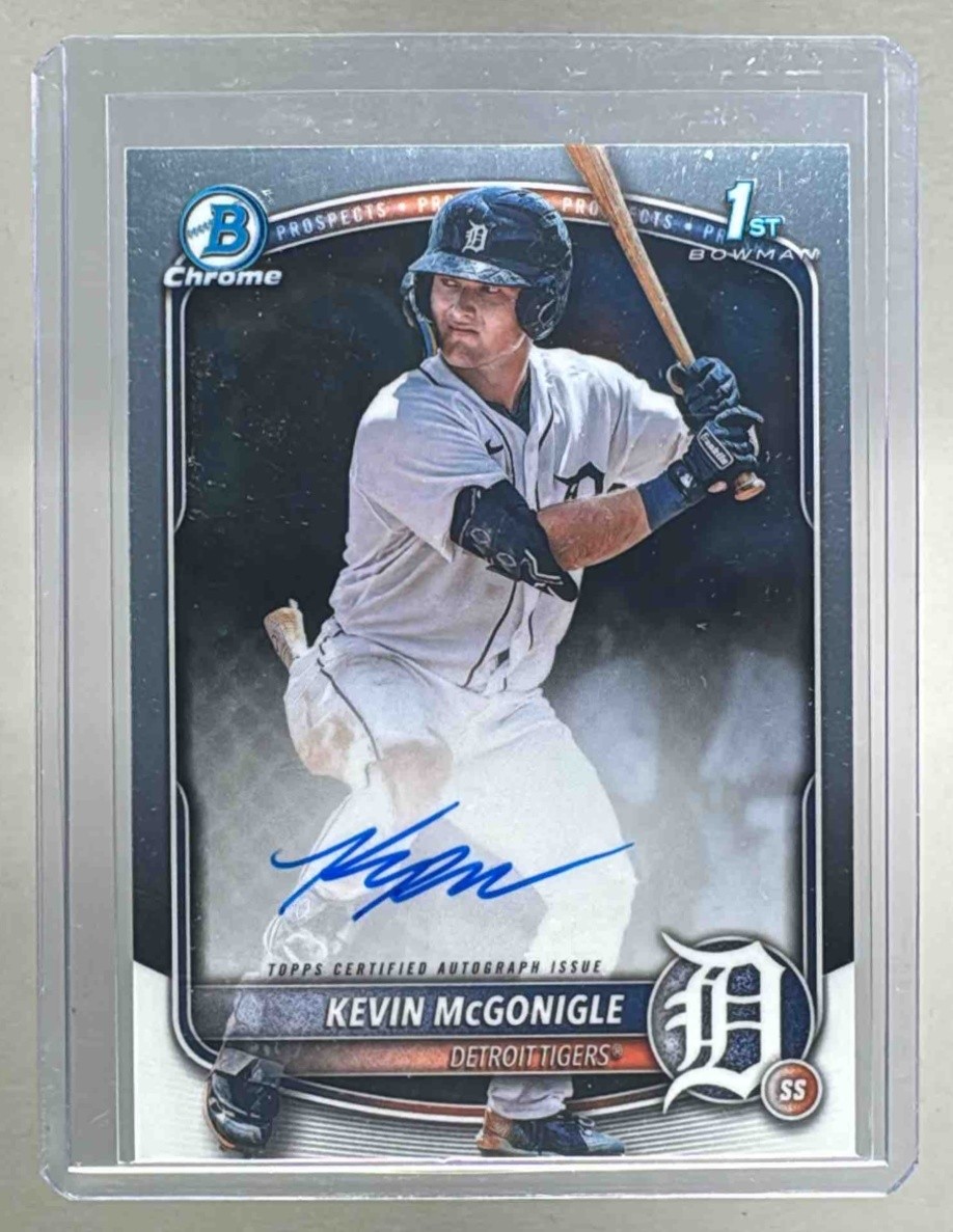 Kevin McGonigle 2025 Bowman #CPA-KM Chrome Auto Rookie 1st RC