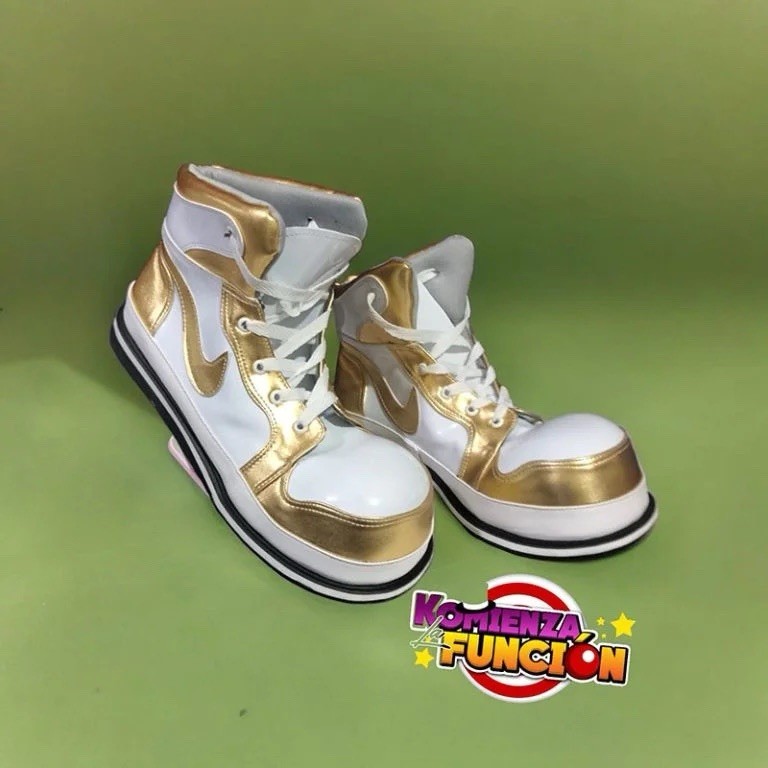 Mexican Professional Bronze White Clown Shoes Zapato Para Payaso Made In  Mexico