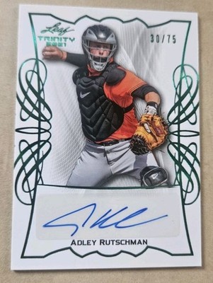 Leaf 2021 Trinity Rookie Auto Adley Rutschman Orioles Green /75 #BA-AR1