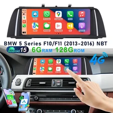 6+128GB 10.25" Touch Screen CarPlay Android 15 for BMW 5 Series F10 F11 NBT DSP