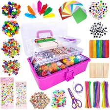 1405 Pcs Art and Craft Supplies for Kids Toddler DIY Craft Art Supply Set