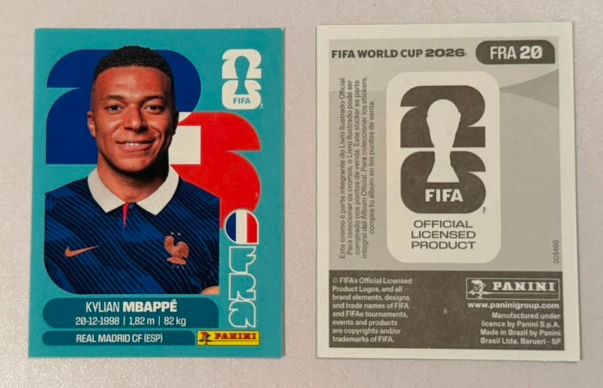 2026 Panini FIFA World Cup FRA20 Kylian Mbappe France Sticker LATIN view 1
