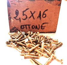 Vite per Legno a Spacco Testa Piana in OTTONE mm. 2,5x16 Pz. 100 MUSTAD