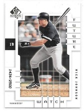 NICK JOHNSON ROOKIE SERIAL /2500 2000 SP AUTHENTIC FUTURE WATCH 109 NY YANKEES