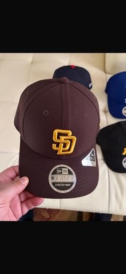 NEW ERA MLB SAN DIEGO PADRES 970SS 9Seventy Snapback Hat STRETCH BROWN GOLD OTC