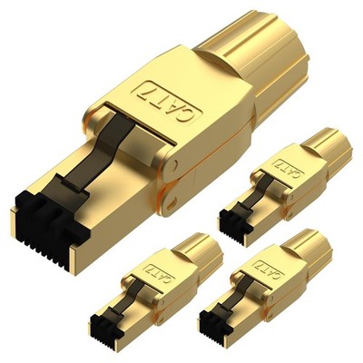 VCELINK RJ45 Stecker Werkzeuglos Cat 7 Cat6a, Netzwerkstecker POE++, Cat 7