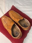 GBX Weaver Men's Brown Leather Woven Slip-On Loafers Almond Toe US 9.5 M — photo 1