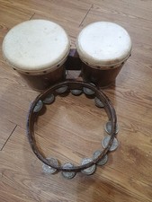 Vintage Bong Go's And Tambourine Made In Mexico