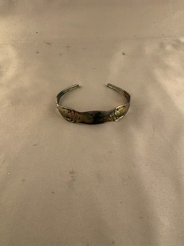 Oneida Wm A Rogers Silverplate Spoon Cuff Bracelet Floral Flatware