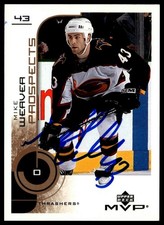 2002-03 Upper Deck MVP #192 Mike Weaver Autograph