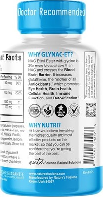GlyNAC-ET NAC Supplement N-Acetyl Cysteine Ethyl Ester - 20x More  Bioavailable