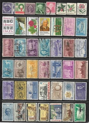 USA United States Stamp Packet Lot of 43 Stamps off paper US Collection used