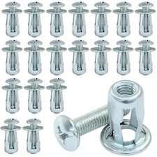 20 Pcs Hollow Wall Anchors and Screws, Hollow Core Door Anchors for 0-5mm Doo...