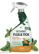 Vet's Best Indoor Flea and Tick Spray – Dog Flea and Tick Treatment for Home,