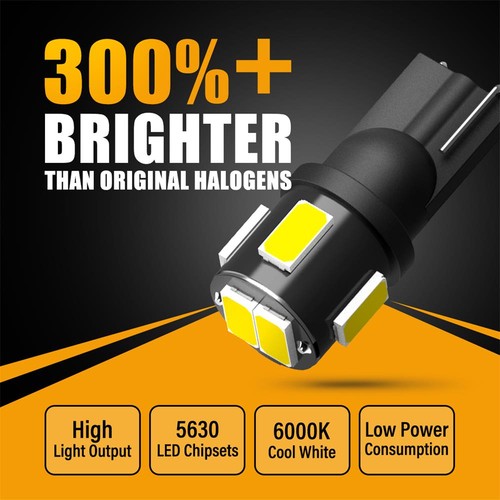 Canbus 6000K LED License Plate Light Bulbs 168 194 T10 White Bulb Replace Lamp C - Picture 5 of 8