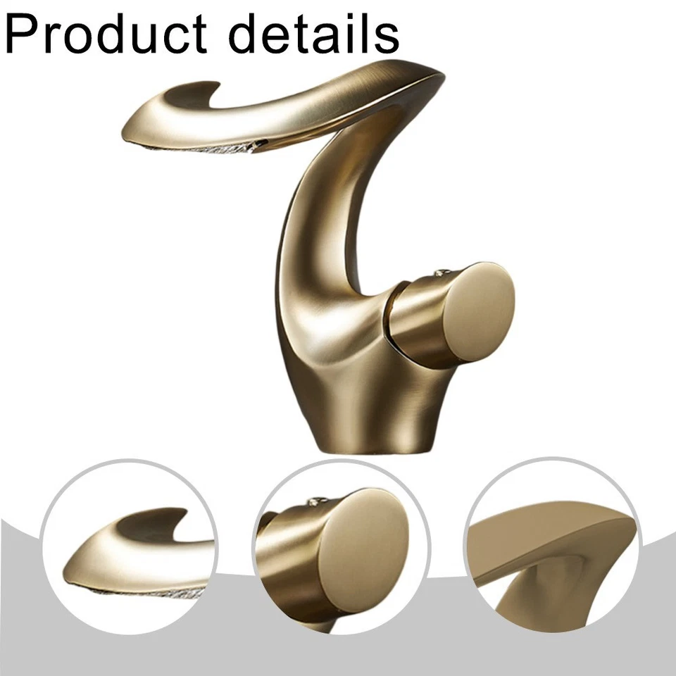 Robinet de lavabo chic avec fin bec large effet cascade pour salles de bain - Photo 3/4