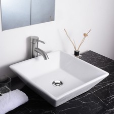 Vasque de salle de bain aquaterior évier porcelaine céramique vasque évacuation AQT0128