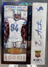 2013 Panini Contenders EZEKIEL ANSAH #140 Cracked Ice Rookie Ticket Auto 17/21