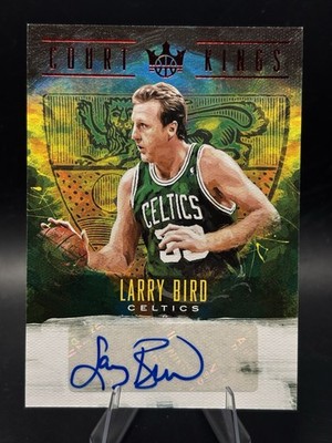 Larry Bird 2018-19 Panini Court Kings Basketball Ruby Red Auto /15 #CK-LBD