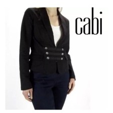 Cabi Size 6 Style 329 Black Blazer Military Cropped Jacket