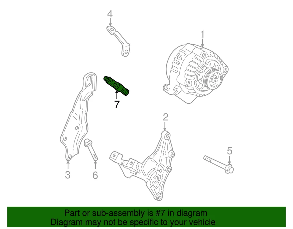 Parafuso prisioneiro genuíno GM 24575374 - Imagem 3 de 3