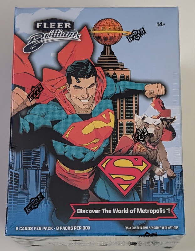 (FACTORY SEALED) UPPER DECK 2025 FLEER BRILLIANTS SUPERMAN BLASTER BOX
