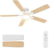 Deckenventilator 132Cm Beleuchtung Dimmbar LED Fernbedienung 6 Stufen Leise