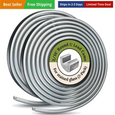 3/16" round U Lead Came for Stained Glass 2 6Ft Hobby Came for Stained Glass