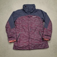 Columbia Bugaboo II Interchange Jacket Girls XL 18-20 Purple Coat 2 In 1 Youth