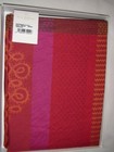 New Yves Delorme Red Tablecloth 71" Square Classic Scrolls Jacquard France Boxed