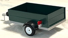 O Scale 5 X 10 Utility Trailer Dark Green use with Lionel or Mth Model Rr Layout