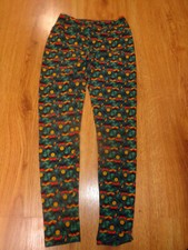 LuLaRoe Leggings One Size EUC green/orange floral