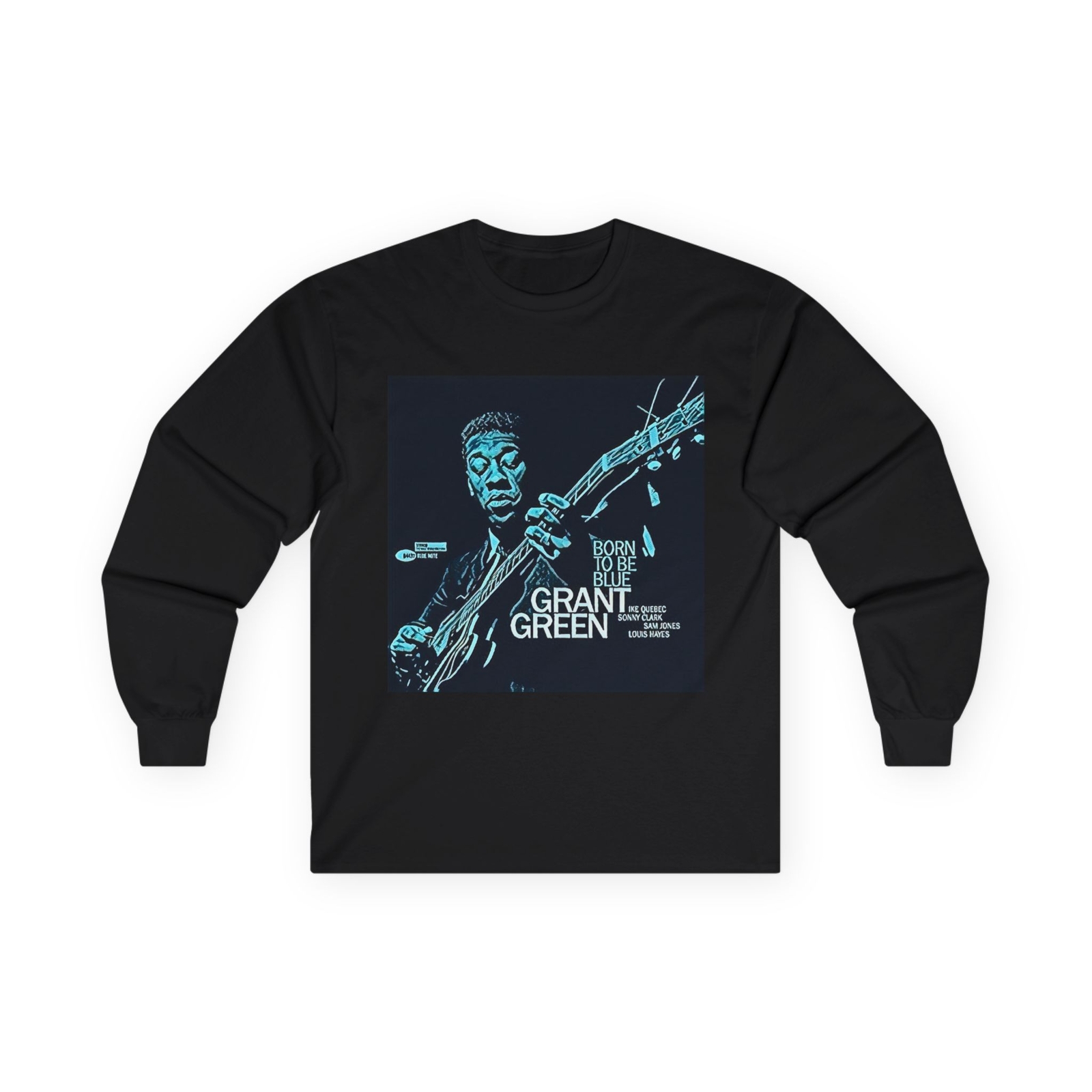 Grant Green Jazz Art Graphic Long Sleeve Crewneck Tee Pullover Gift