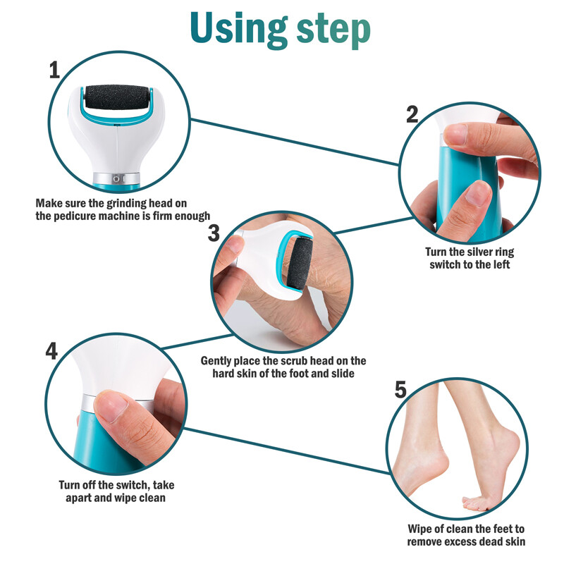 Power Electric Pedicure Foot File Sander Callus Feet Grinder Exfoliator