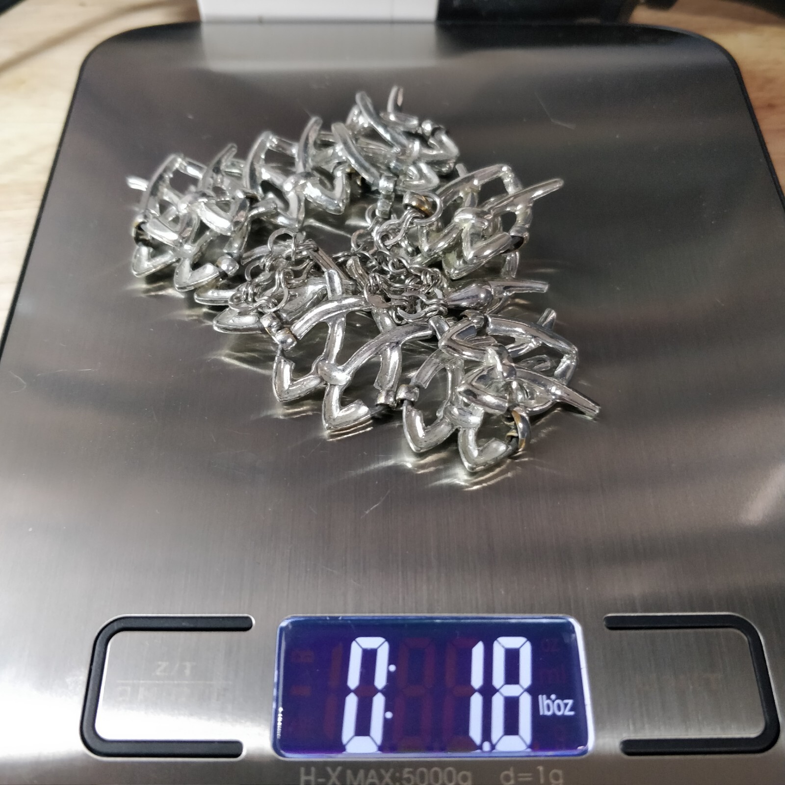 Silver Tone Statement Necklace Adjustable - image 7