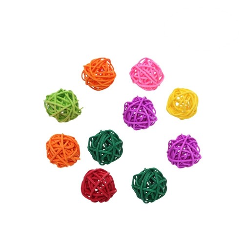 10 Pcs Papagei Takraw Ball Spielzeug ventes exceptionnelles Seilenspielzeug Papageienstange